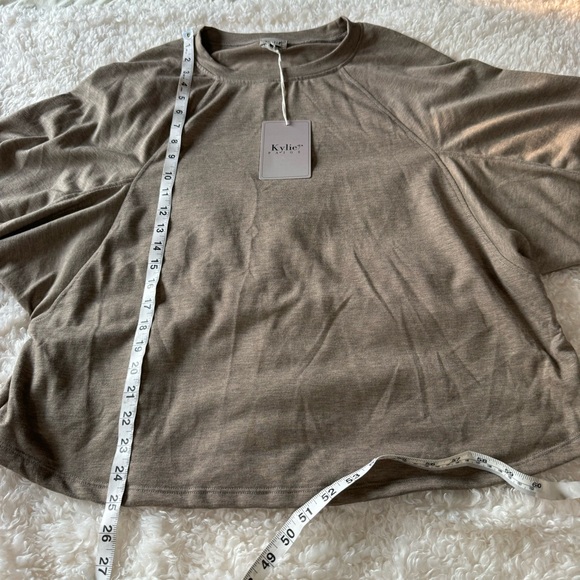 Kylie Paige Soft Knit Crewneck Long-sleeve Pullover Top  in Mocha Size Large NEW - Picture 5 of 8